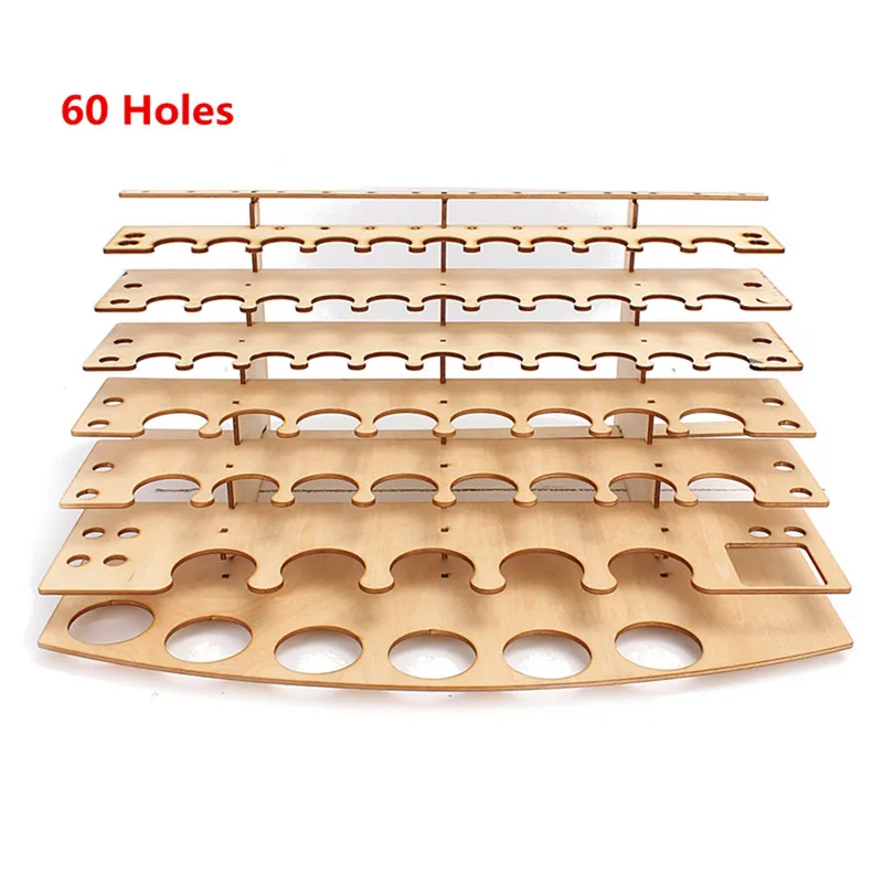 

7 Layers DIY Wood Citadel Paint Racks Paintbrush Holder 60 Paint Storage Rack with 28mm Holes Good Quality Paints Storage System