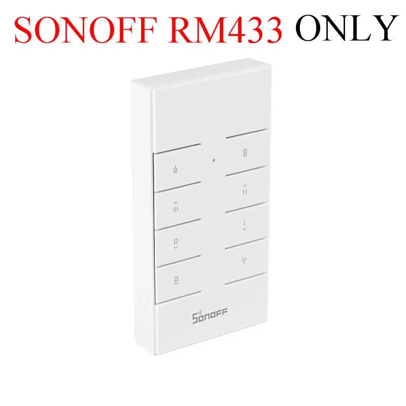 

High Quality SONOFF RM433 Remote Controller with Bracket for SONOFF IFan03 D1 4CHProR2 TX Series BASICRFR3 433 Protocol