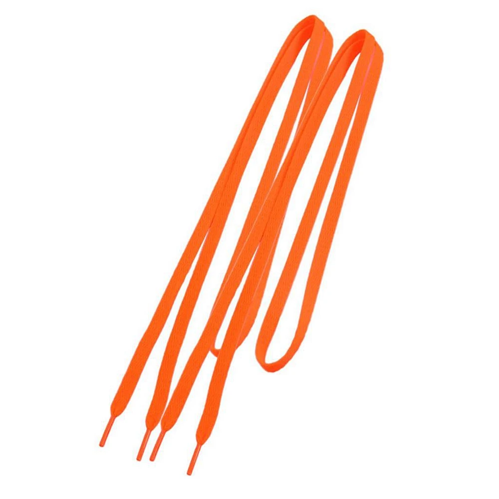 

Trainers canvas shoes Replacement 111cm length 8mm Wide Orange Flat String Shoelace Pair