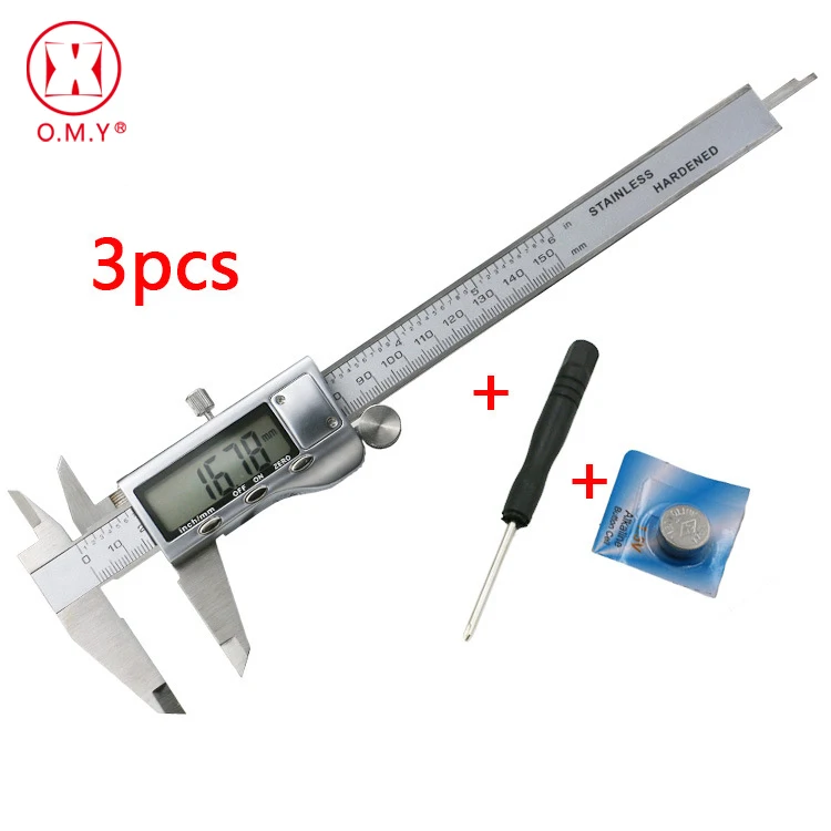 

OMY Metal 6-Inch 150mm Stainless Steel Electronic Digital Vernier Caliper Micrometer Measuring Hand Tool Set