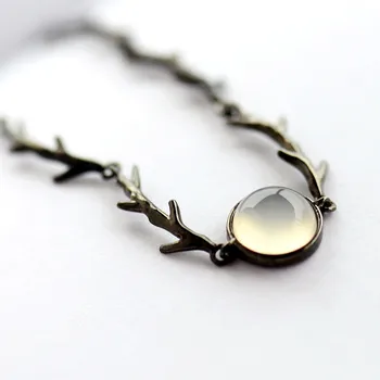 

Moonlight Forest Chalcedony Bracelets For Women Original Design S925 Sterling Silver Jewelry Black Gold Plated Girl Bracelet