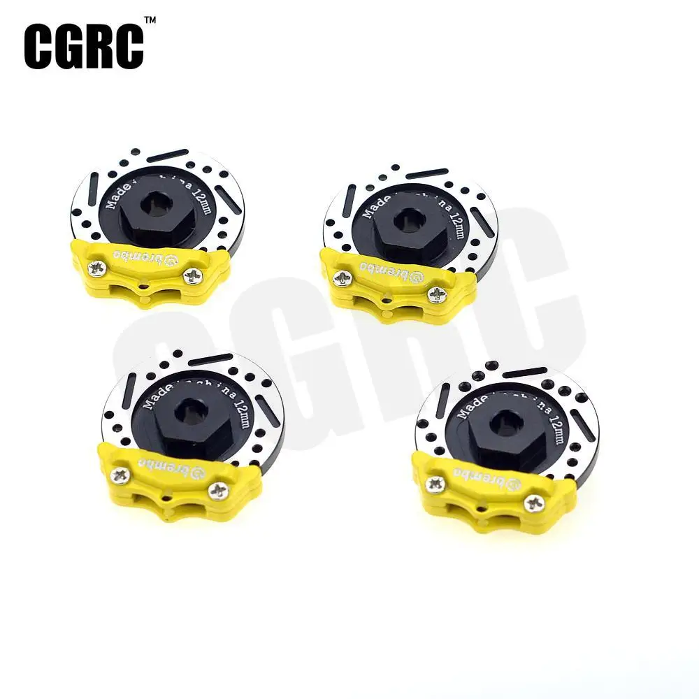 

4pcs Metal Brake Disc Caliper 12mm Adapter For 1/10 Rc Crawler Car Drifting Rc On-road Car TRX4 Axial Scx10 HPI YD-2