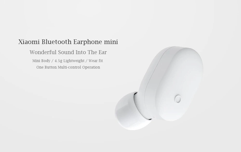 Оригинальные наушники Xiaomi Bluetooth 4,1, мини Спортивные Беспроводные наушники, водонепроницаемая гарнитура с микрофоном, наушники в ухо, поршневые наушники