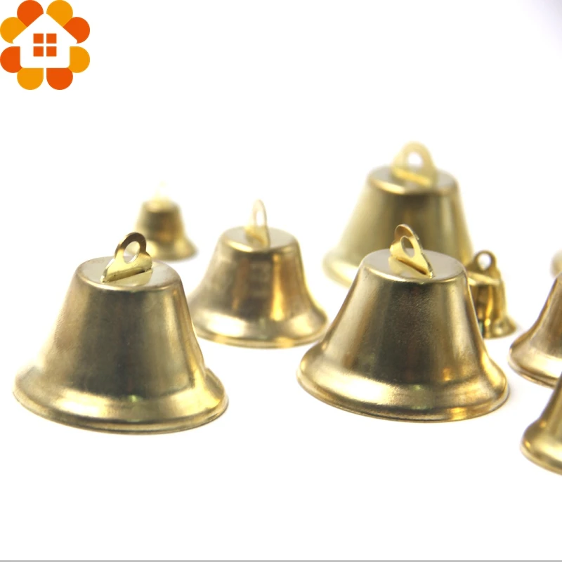 new arrival 30pcs 10sizes christmas golden bell home christmas gifts for direct reports