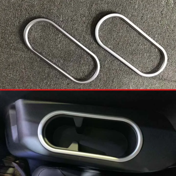 

For Mazda CX-9 CX9 2017 2018 2019 Decorate Accessories ABS Chrome Matte Rear Seat Drink Cup Holder Chrome Trim