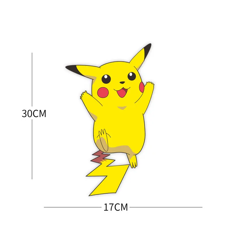 Мультфильм Пикачу наклейки для автомобиля Забавный милый покемон персонализированные царапины окклюзии виниловые наклейки водонепроницаемые выцветающие устойчивы - Название цвета: style 2.middle size