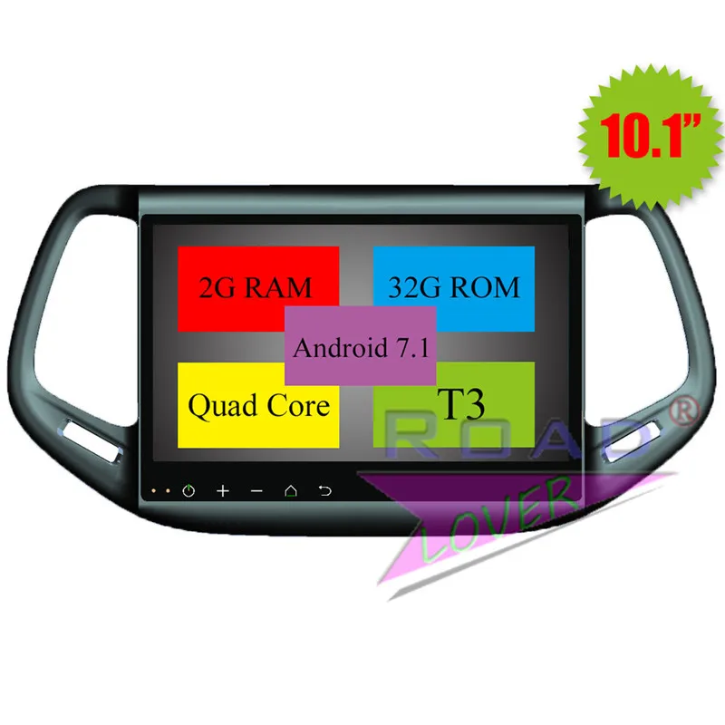 Sale Roadlover Android 8.1 Car Multimedia Radio Player For Jeep Compass 2016 Stereo GPS Navigation Automagnitol Double Din MP3 NO DVD 8