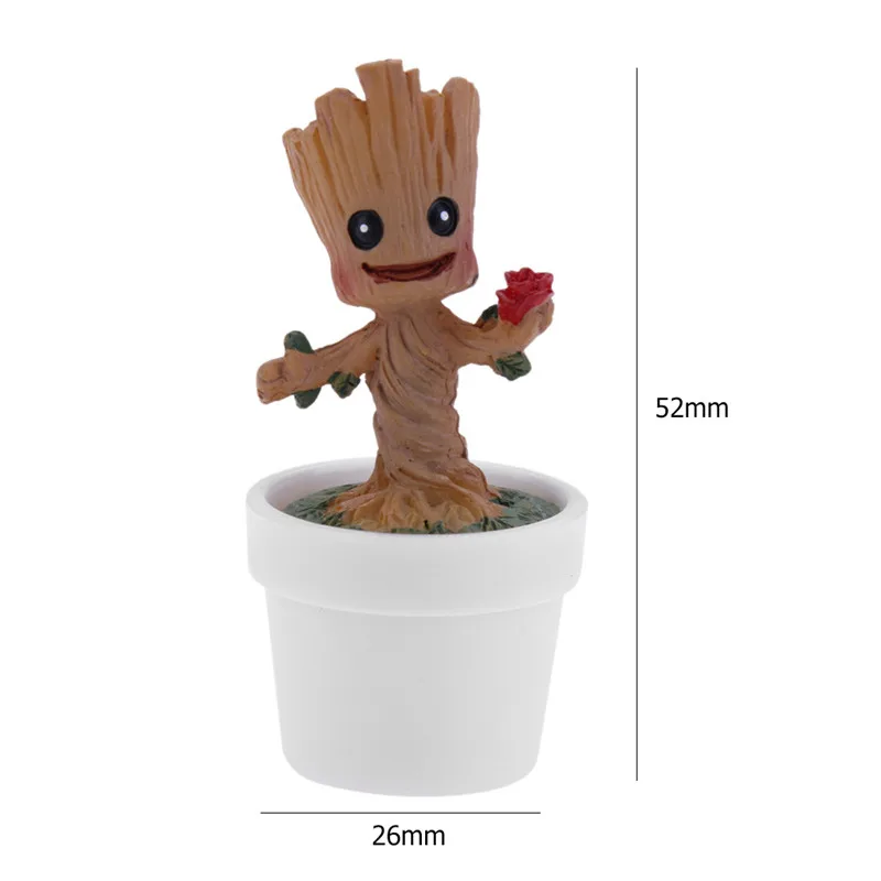 Groot Baby Flower Pot фигурки модель игрушки ручка горшок держатель растения горшок цветочный горшок Deocration для дома детский подарок - Цвет: Height 52mm