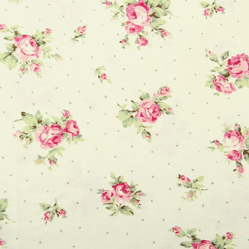 Rose Pattern cotton fabric Cotton Fabric Fabric For Quilting DIY Sewing