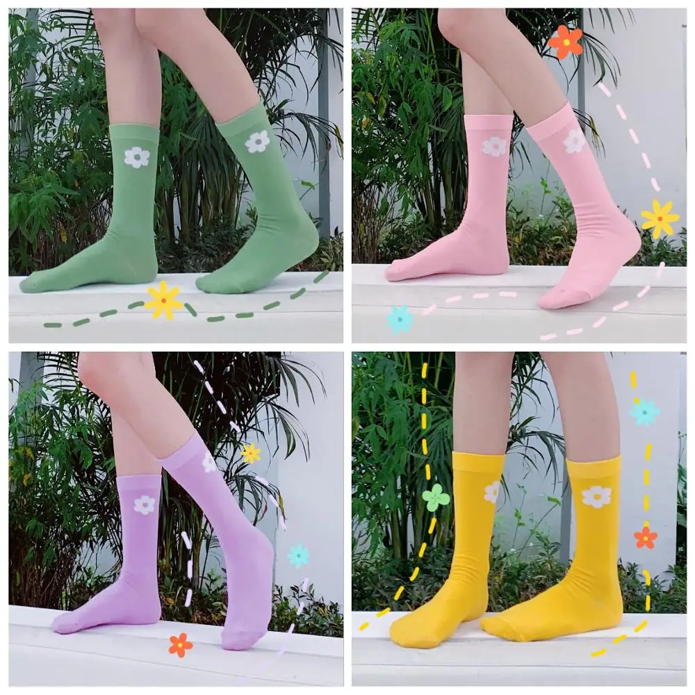 

New Korean net red bright elegant wind flower socks summer cute flower pattern ladies socks