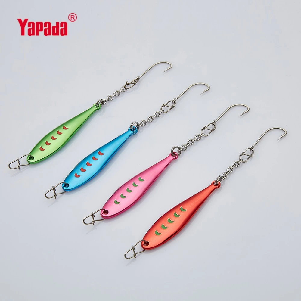 を Yapada 氷釣り 5 ムーン 6 グラム 50x11x4mm シングルフックカラフルな金属ジギングスプーン釣りルアー Spoon Fishing Lure Fishing Lurespoon Fishing Aliexpress