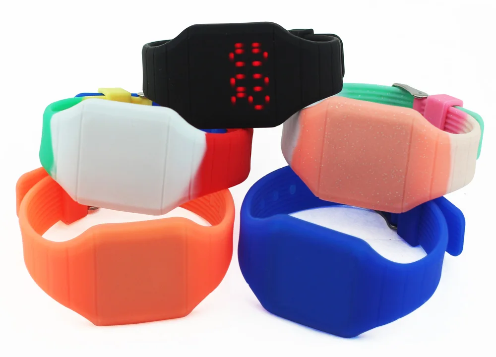 electronic led wrist watches sports jelly kids watches 2017 colorful bracelet Xmas Gift boys Hours girls Students Wristwatch