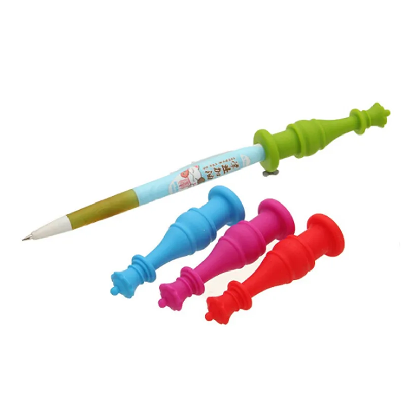 Жевательный карандаш без бисфенола, колпачок для карандашей, безопасная для детей Пищевая силиконовая соска без токсичных веществ, игрушка-прорезыватель, подарок для детей CX880439