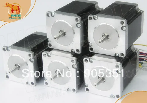 Доставка в США и ЕС! 5 шт. шаговый двигатель NEMA23 Wantai 270OZ IN 3A 4Lead 57BYGH627|nema23 stepper motor|stepper