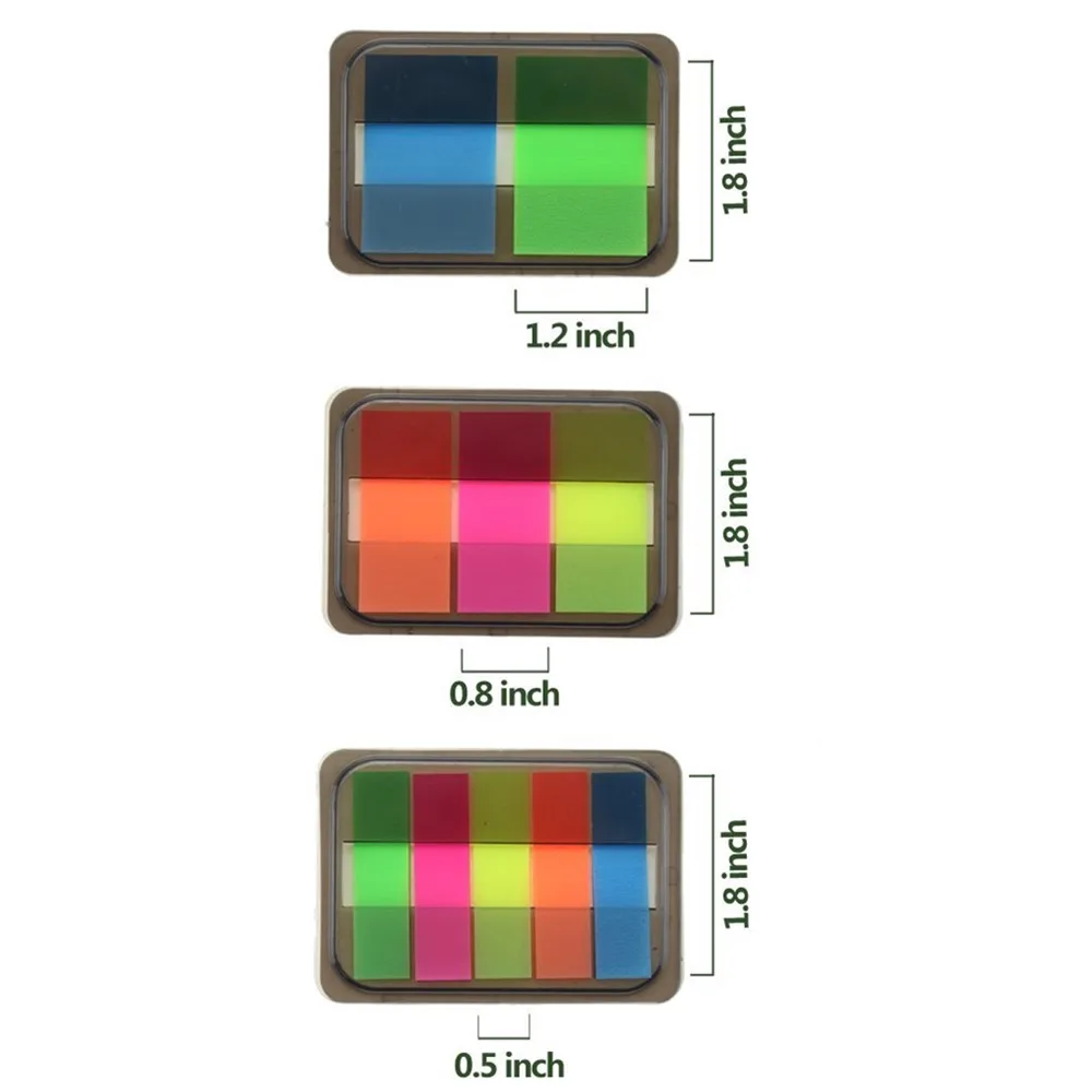 Неоновые закладки цветные индексные ярлыки, флуоресцентные Липкие заметки для маркера страницы