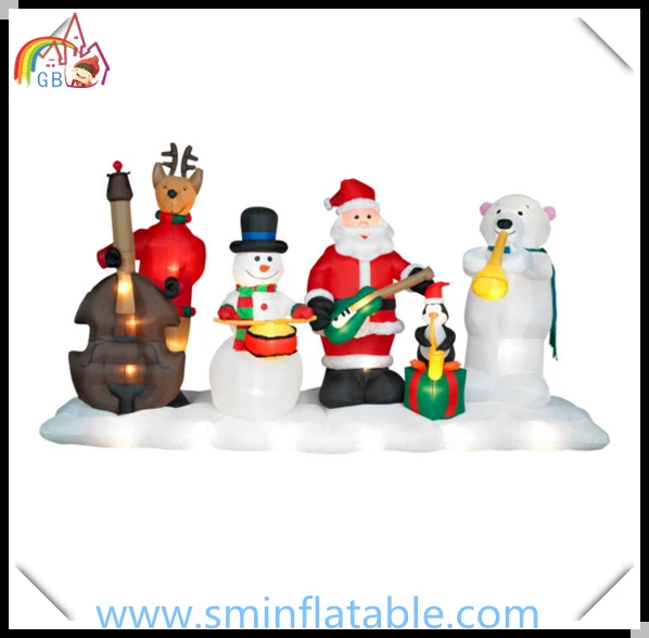 christmas inflatable santa band inflatable musical lighting show with snowman reindeer penguin bear for yard decoration - Pre Lit Polar Bear Christmas Decoration Set Of 3 christmas inflatable santa band inflatable musical lighting show with snowman reindeer penguin bear for yard decoration - Pre Lit Polar Bear Christmas Decoration Set Of 3