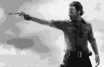 

100%Handmade Walking Dead oil painting NOT print poster.Hand painted