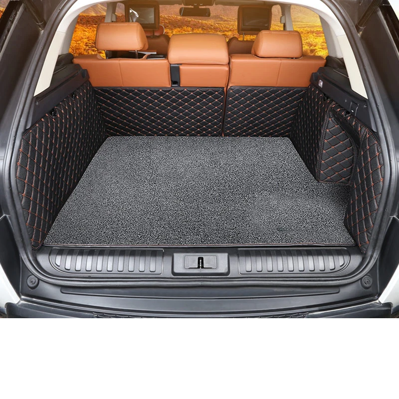 Lsrtw2017 роскошный кожаный коврик для багажника автомобиля для range rover sport L494 - Название цвета: black 3