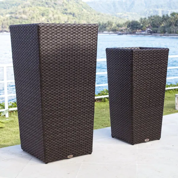 

all weather outdoor indoor french rattan vertical garden planters