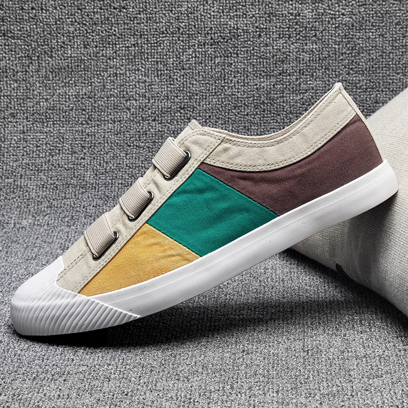

2019 summer canvas shoes men's pedal lazy shoes men's casual shoes wild tide shoes low to help breathable shoes men shoes