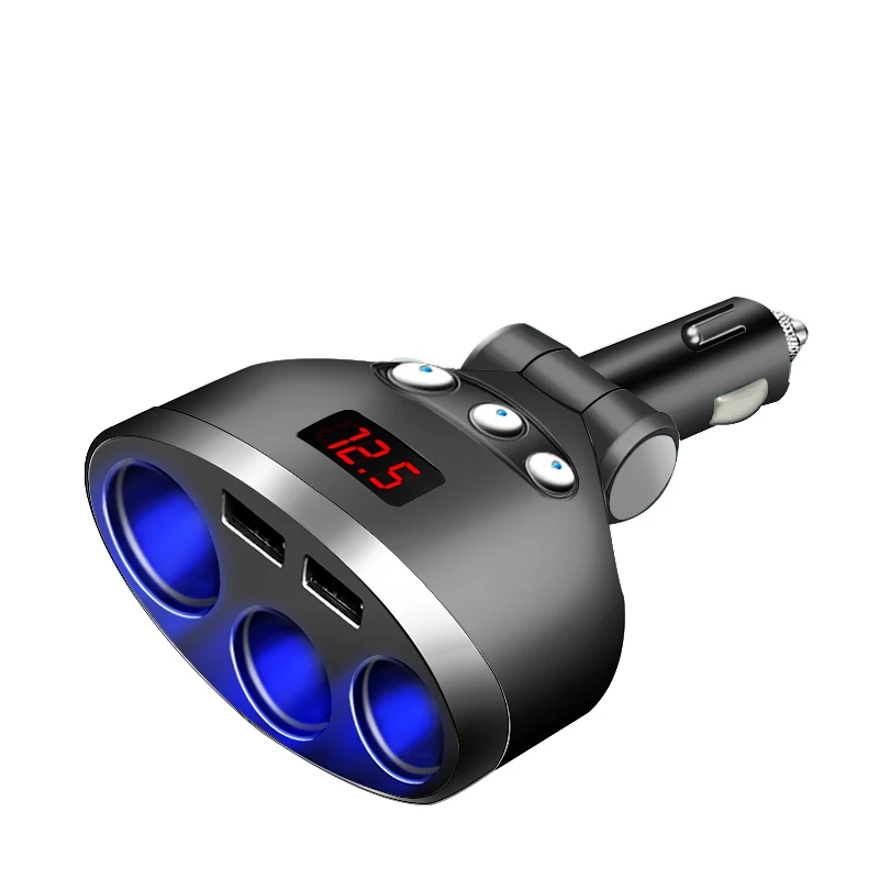 3 в 1 двойная USB розетка для автомобильного прикуривателя Разветвитель