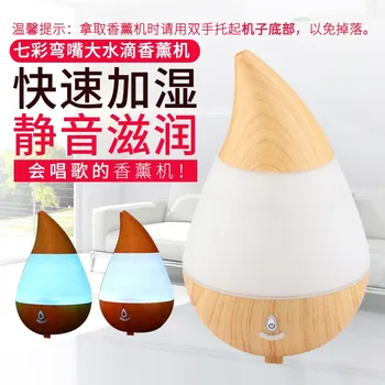 

Aromatherapy Furnace Essential Oil Lamp Humidifier Wood-grain Ceramic Home Hotel Creative 7-color Wifi Bluetooth Audio Aromather