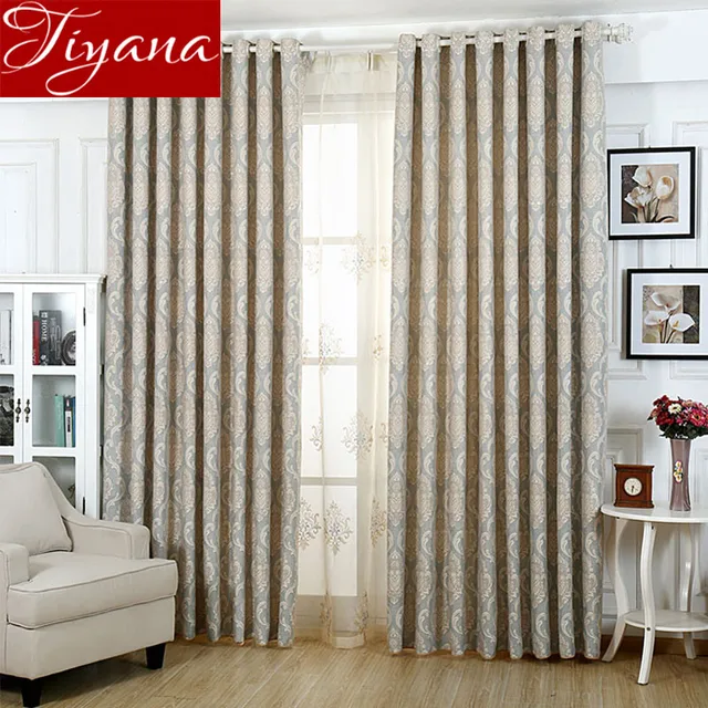 European Luxury Jacquard Curtains Window Screen Yarn Modern Simple European Luxury Jacquard Curtains Window Screen Yarn Modern Simple Living Room Bedroom Tulle D Cortinas