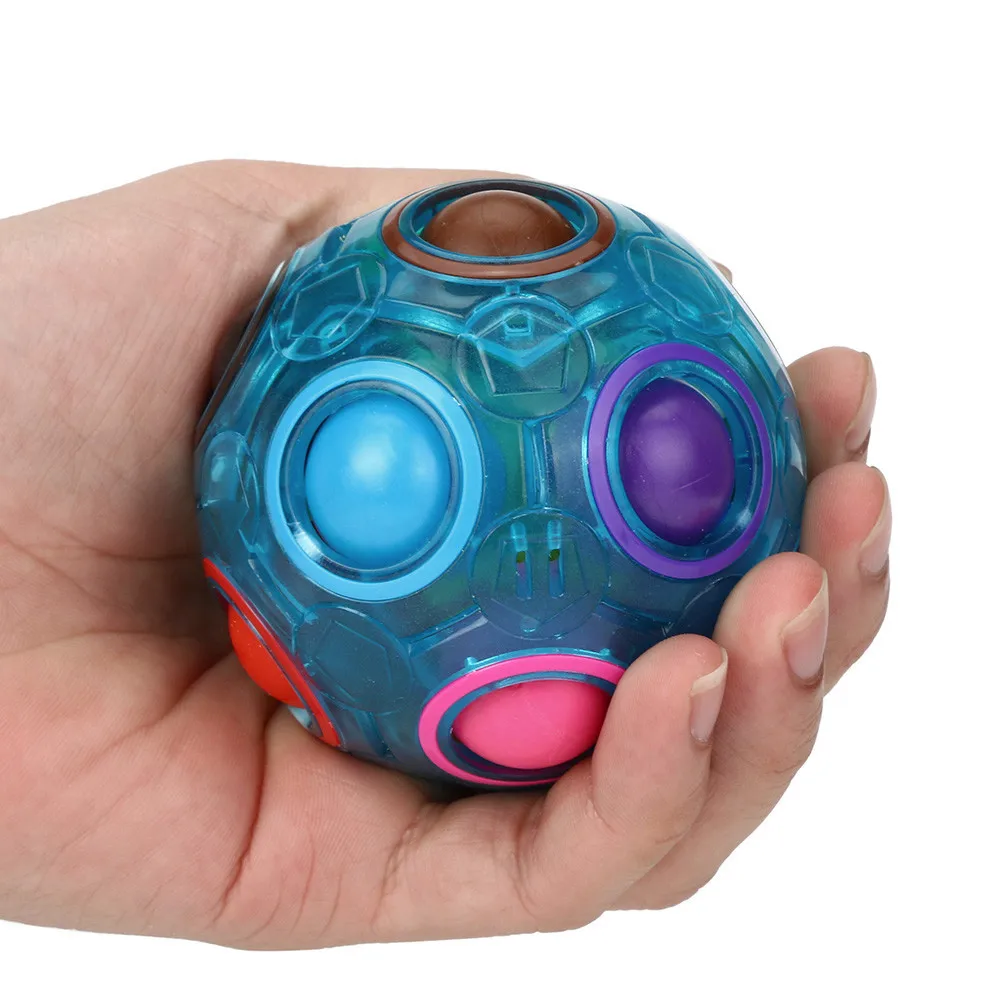 Светящиеся снятие стресса магический Радужный шар Забавный куб Fidget Puzzle