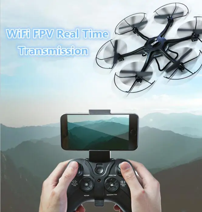 Большой Дрон для селфи H1 исследователей WI FI FPV двойной дистанционного управления