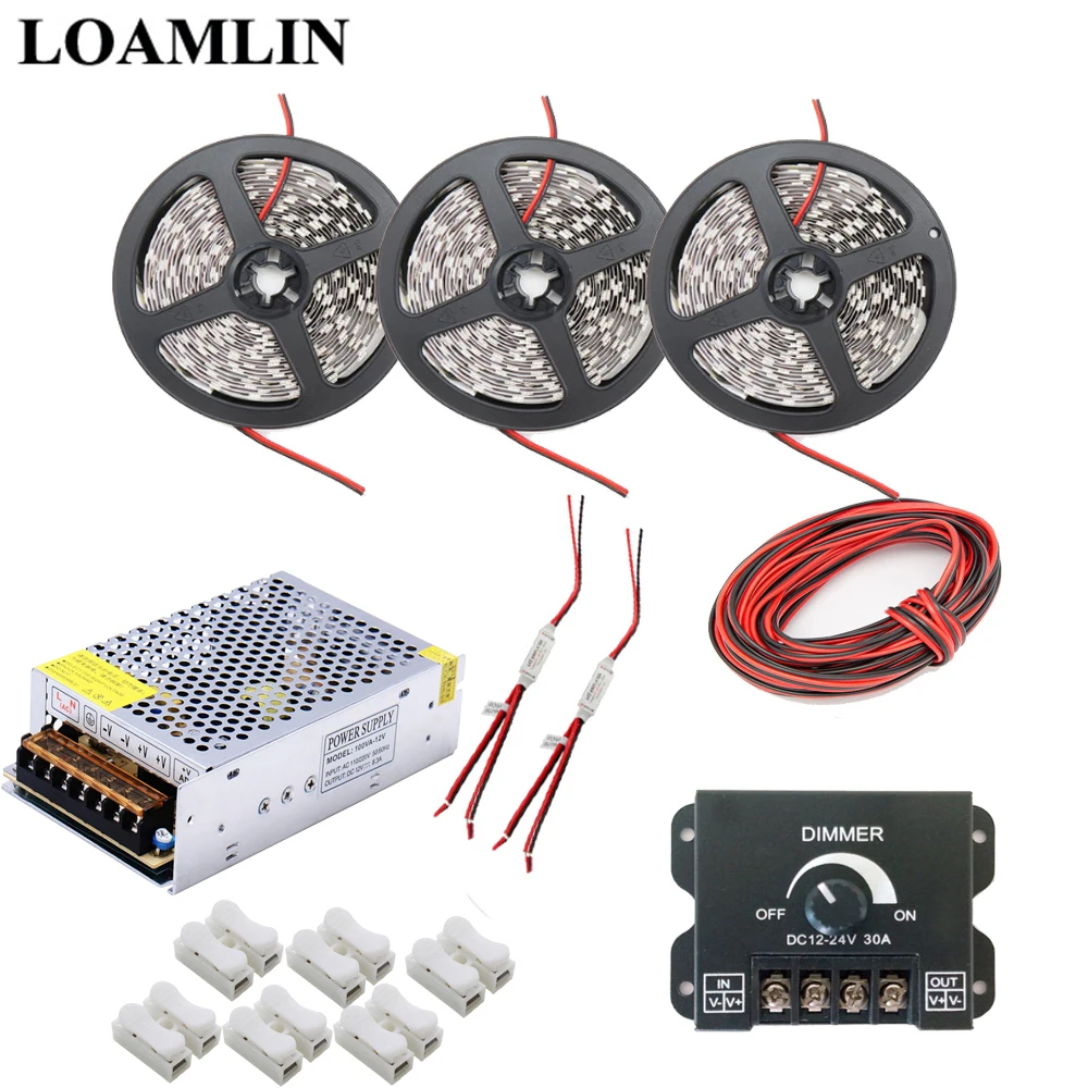 Светодиодная лента 5 м 10 15 20 50 50SMD белый/теплый белый/синий/красный
