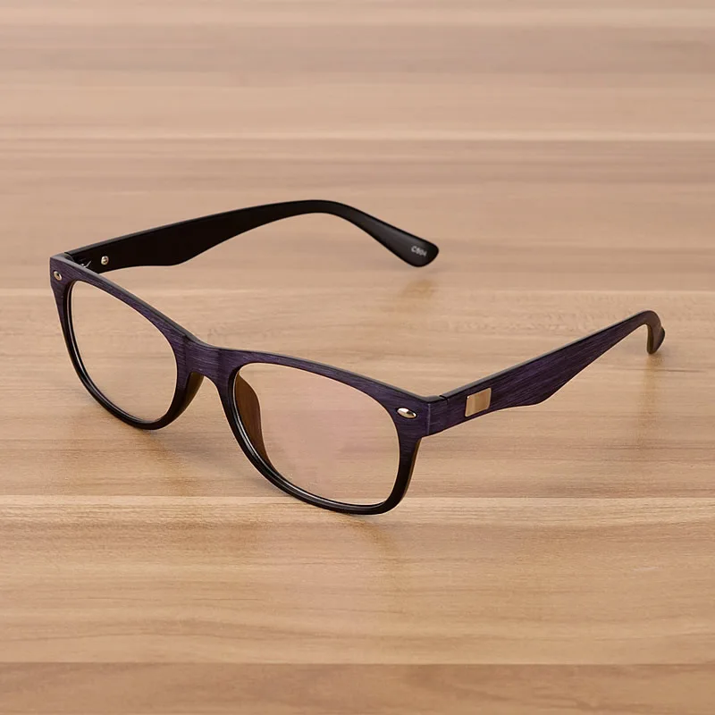 Reven Jate для мужчин и женщин унисекс деревянный узор Модные оптические очки высокое качество очки оправа оптические очки - Цвет оправы: Фиолетовый