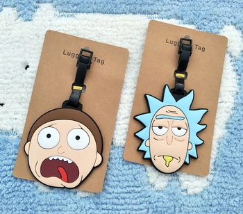 

IVYYE Rick Scientist Anime Travel Accessories Luggage Tag Morty Suitcase ID Address Portable Tags Holder Baggage Label New