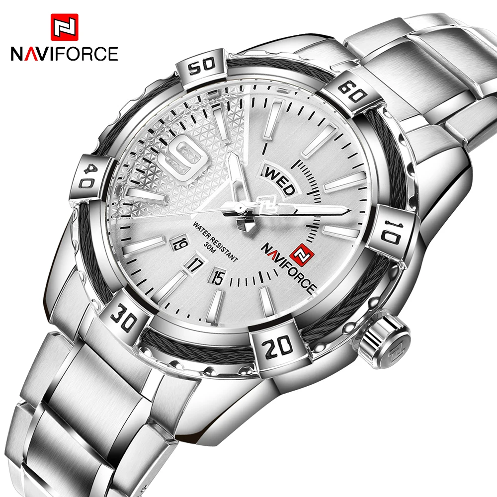 

NAVIFORCE Luxury Brand Mens Business Quartz Watch Casual Sport Watches Men Date Display Wristwatch Male Clock Relogio Masculino