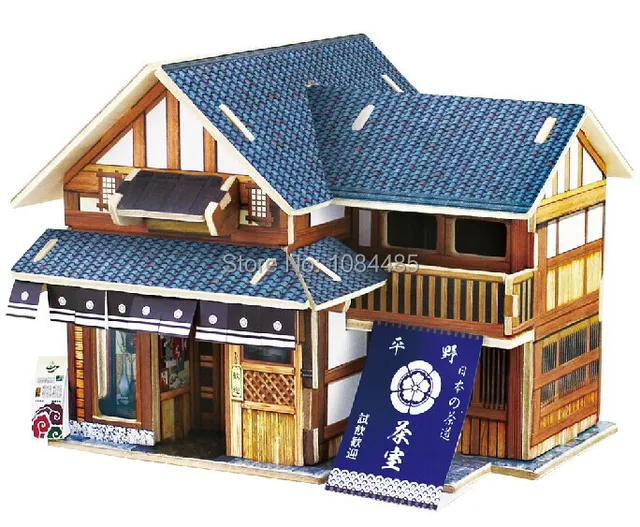 japan traditional architecture model building kits diy 3d wooden