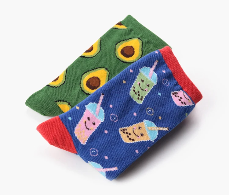 Сочетающиеся женские хлопковые забавные Разноцветные носки из чесаного хлопка с героями мультфильмов 10 пар/лот