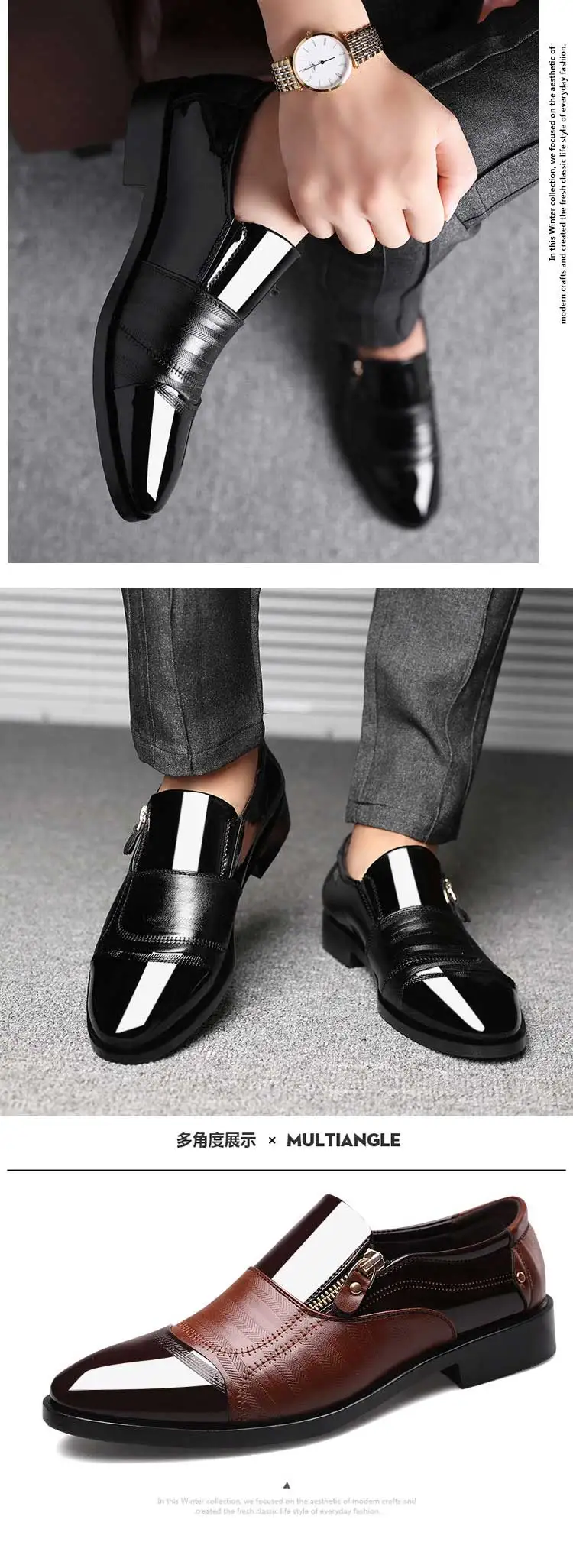 Роскошные туфли-оксфорды в деловом стиле; мужские кожаные туфли из дышащей кожи; модельные туфли на резиновой подошве; мужские туфли для офиса, вечеринки, свадьбы; Мокасины