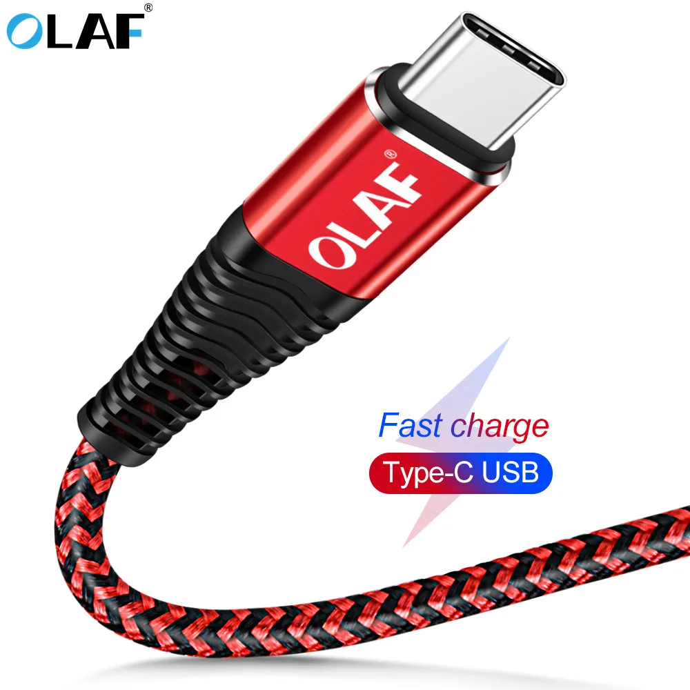 

OLAF USB Type C Cable for Huawei P30 Mate 10 20 lite USB C Mobile Phone Cable Fast Charging Type C Cable for USB Type-C Devices