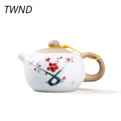 220CC разрисованная вручную керамика xi shi чайник кунг-фу чайник античный посуда для напитков