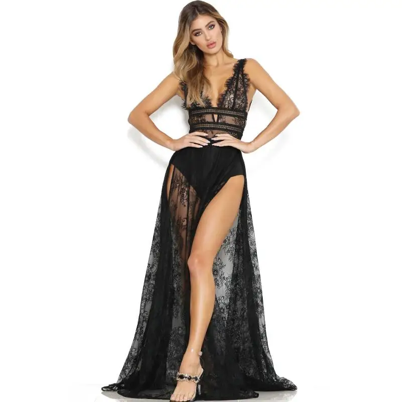 2019 Для женщин Мода Vestidos Сексуальная без рукавов с v-образным вырезом женские