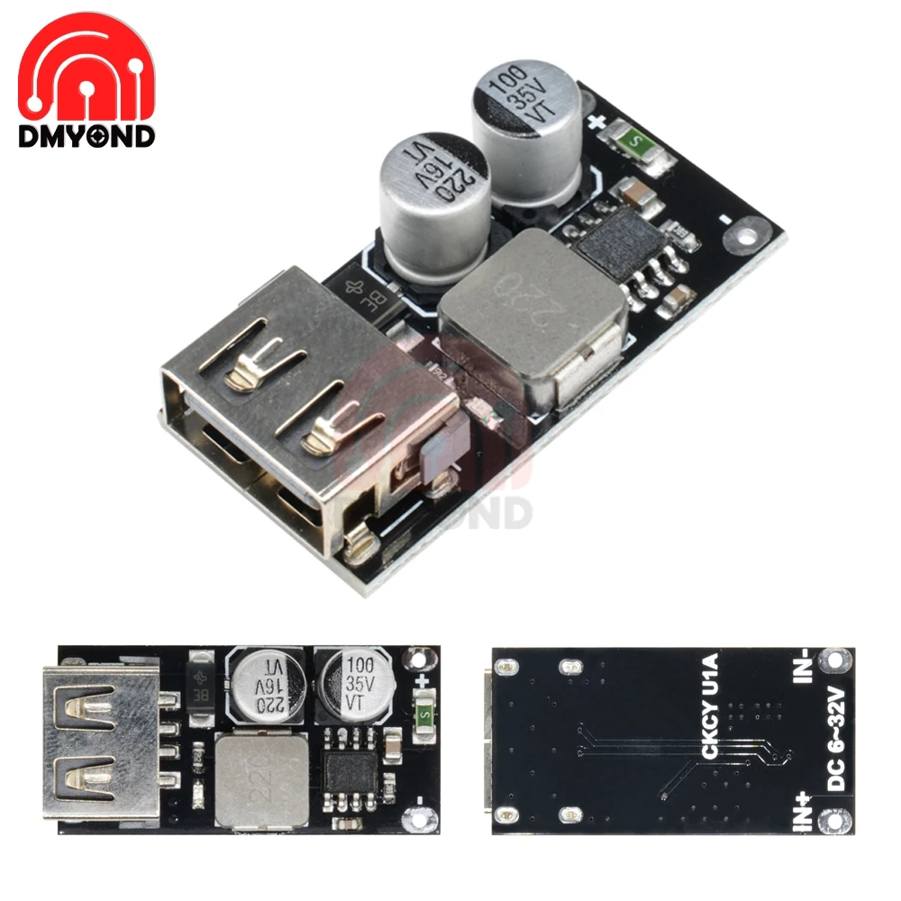 QC3.0 QC2.0 DC-DC понижающий преобразователь зарядки модуль USB 6-32 В 9V 12V 24 В для быстрого Зарядное устройство плате 3 В 5 В 12 В Step down - изображение