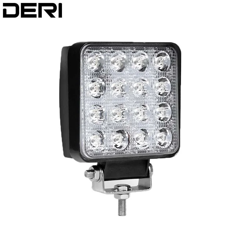 

4 inch 48W High-Power Square LED Work Light 12V 24V Spot Flood For 4x4 Offroad ATV UTV Truck Tractor Motorcycle Car Fog Lights