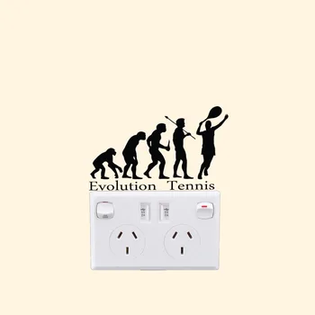 

TENNIS EVOLUTION Vinyl Decal Switch Sticker Creative Home Decoration Wall Stickers A2153