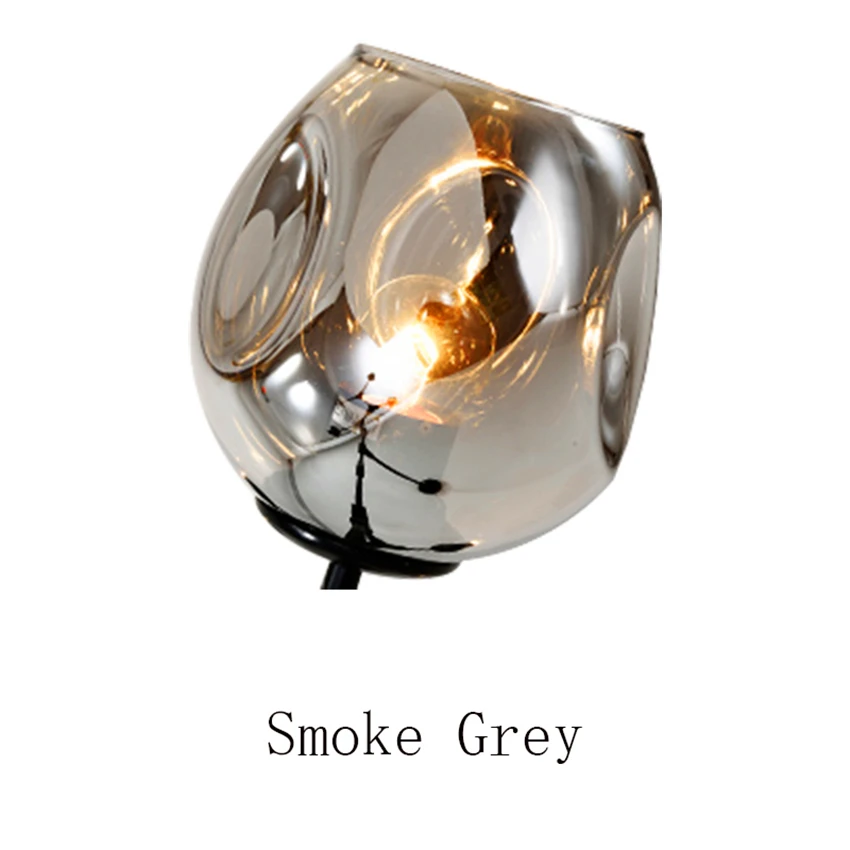 Скандинавский винтажный светодиодный подвесной светильник Лофт промышленный светодиодный подвесная световая балка лестница столовая, стекло тени Ретро крепеж для подвесных светильников - Цвет абажура: Smoke gray