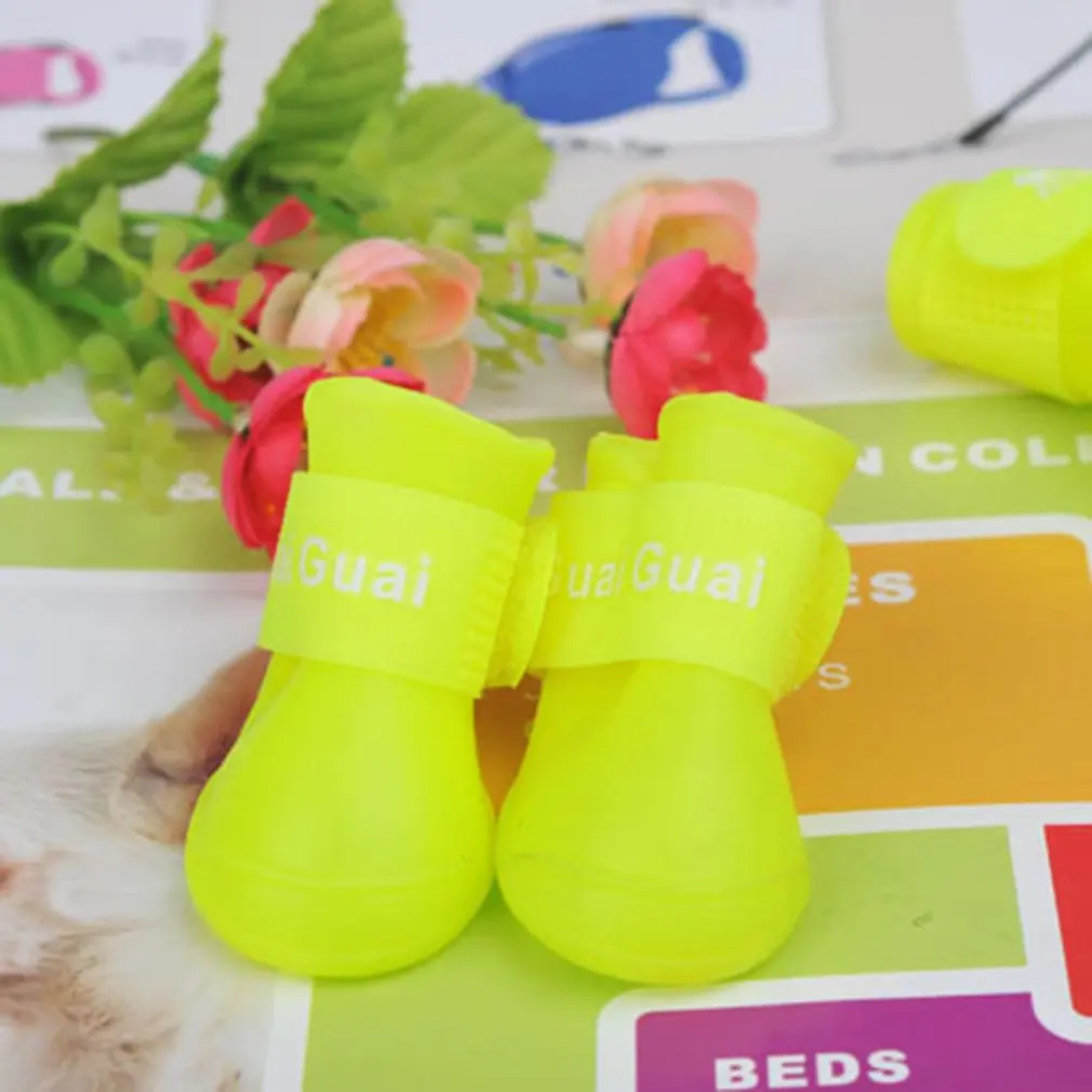 

Waterproof Durable Mini Pet Little Dog Teddy Rain Boots Shoes Small Pet Rainboots Anti-Slip Paws Booties