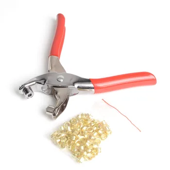 

High quality 100pcs Eyelet and Metal Press Pliers For Eyelet Punch Hole Hand Belt Watch Band Holes Punches Tool Sewing Tools