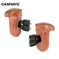 פרקט יד CAMVATE ווד פרקט handgrip (עזוב & יד ימין) עבור קייג מצלמת DSLR (הברזילאי ווד) C1600 אביזר צילום במצלמה (2)