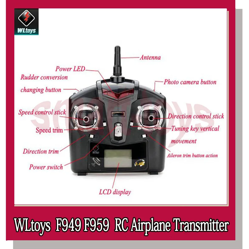 Wltoys F949 передатчик F959 пульт дистанционного управления для WLtoys F949 F959 фиксированное крыло RC самолет запчасти