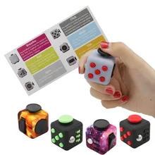 Original Squeeze Finger Fidget Cube Antistress Puzzle Toy Vinyl for Adults Kids Magic Cubo Fun Colorful Toy Squeeze Toys
