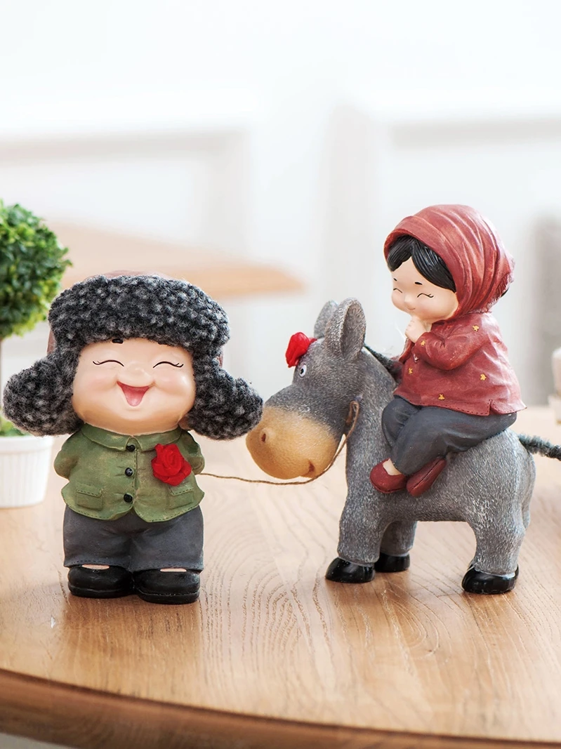 

2019 new chinese featured dolls couple Ceramic Handcrafts Creative Little Monk Mini Cute Ornaments baby toys girls Gift