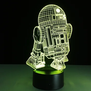 

Creative Gifts Star Wars Tie Fighter Lamp 3D Deco Vision Desk Lampara Led USB 7 Colors Changing Baby Sleeping Night Light US $